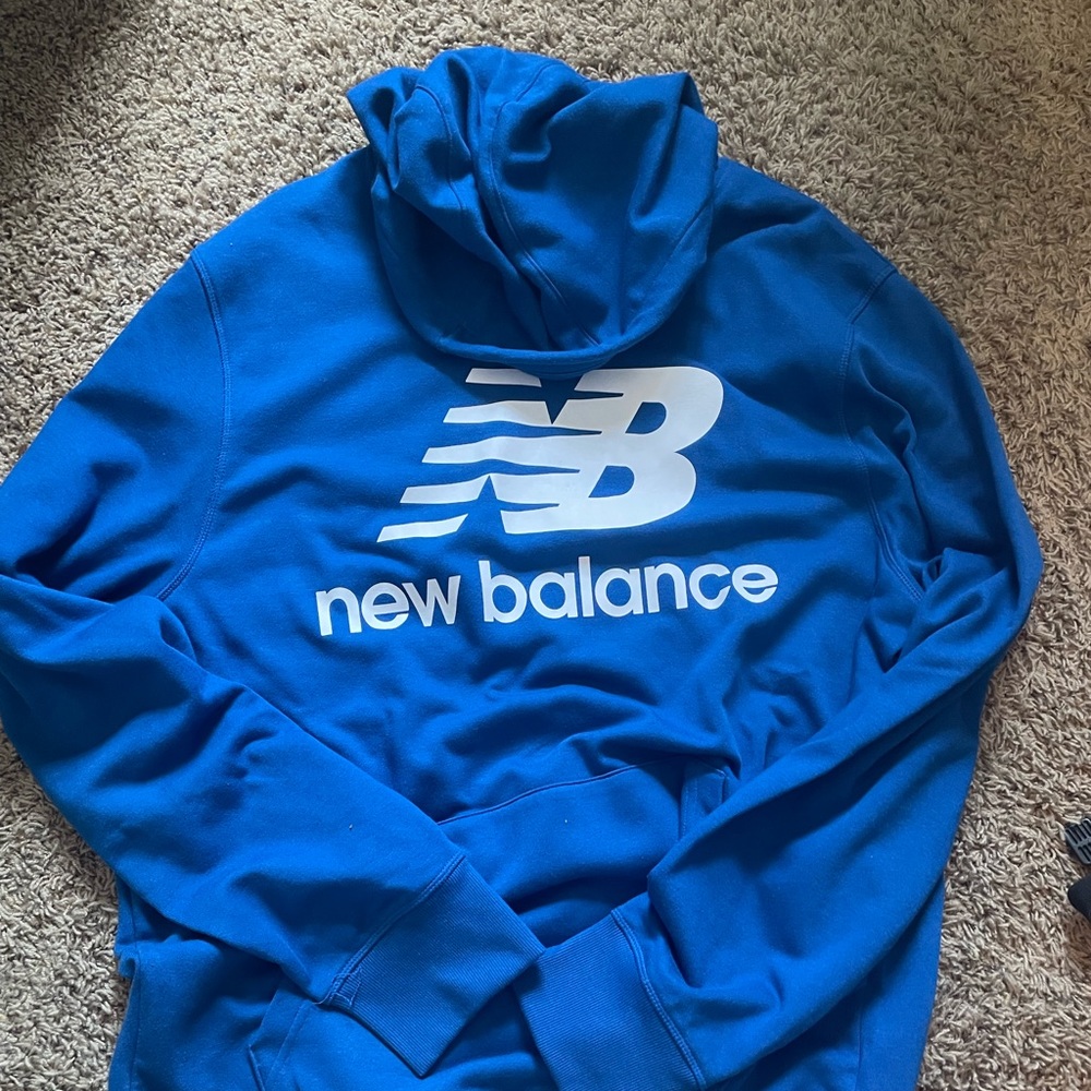New Balance Blue and White Hoodie